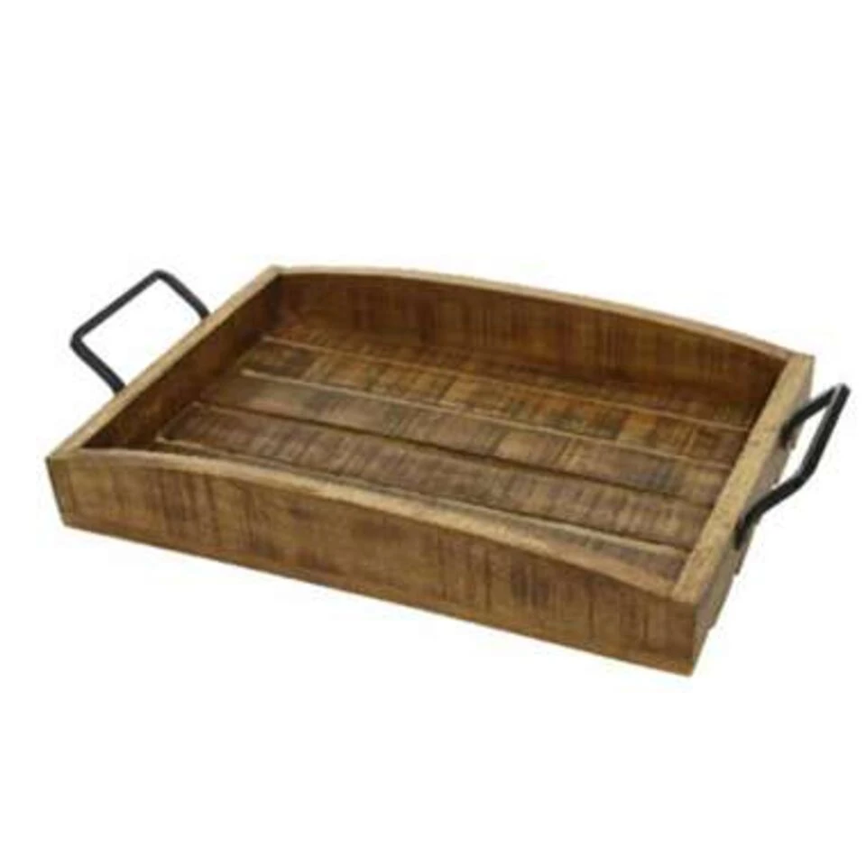 Decoris Dienblad - Mangohout - Met Handvaten - 54 X 30 Cm