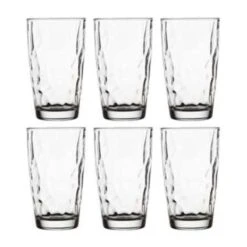 Bormioli Rocco 6x Stuks Tumbler Waterglazen/sapglazen Diamond Dof 470 Ml