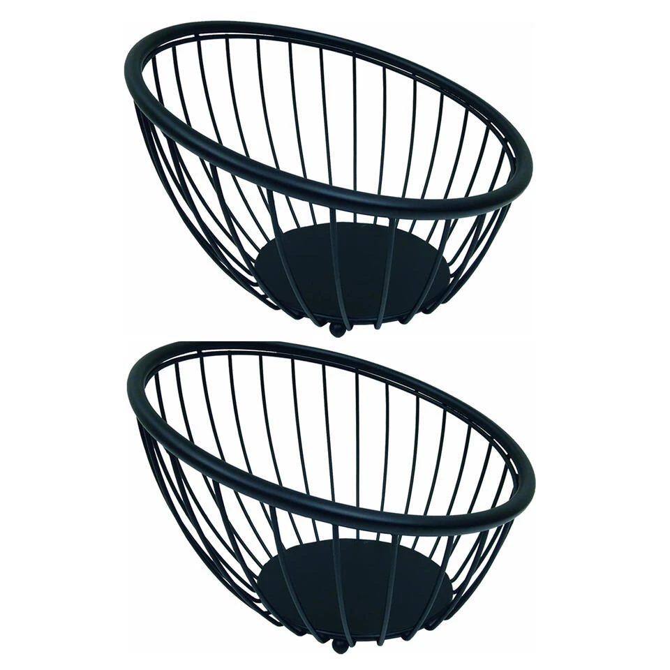 Artex Globe Fruitschaal - Zwart - Ø 28 Cm - Afbeelding 2