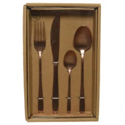 Decoris Bestekset - 16-delig - Rose Goudkleurig - RVS - 4 Personen