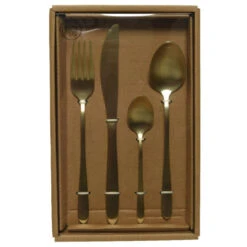Decoris Bestekset - 16-delig - Licht Goudkleurig - RVS - 4 Personen