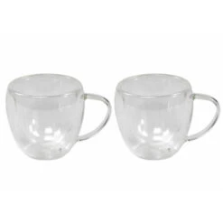 Merkloos Bellatio Design Theeglazen - Dubbelwandig - 2 Stuks - 240 Ml