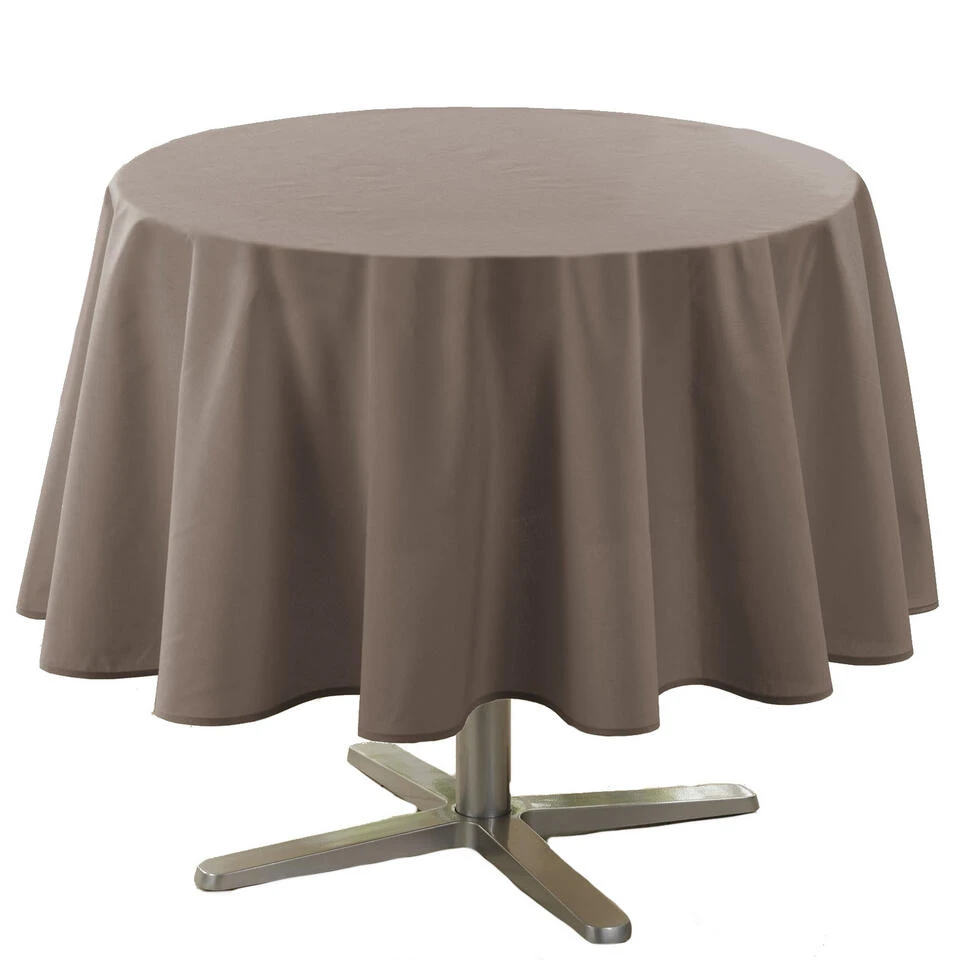 Wicotex Tafellaken - Taupe - Rond - Polyester - 180 Cm