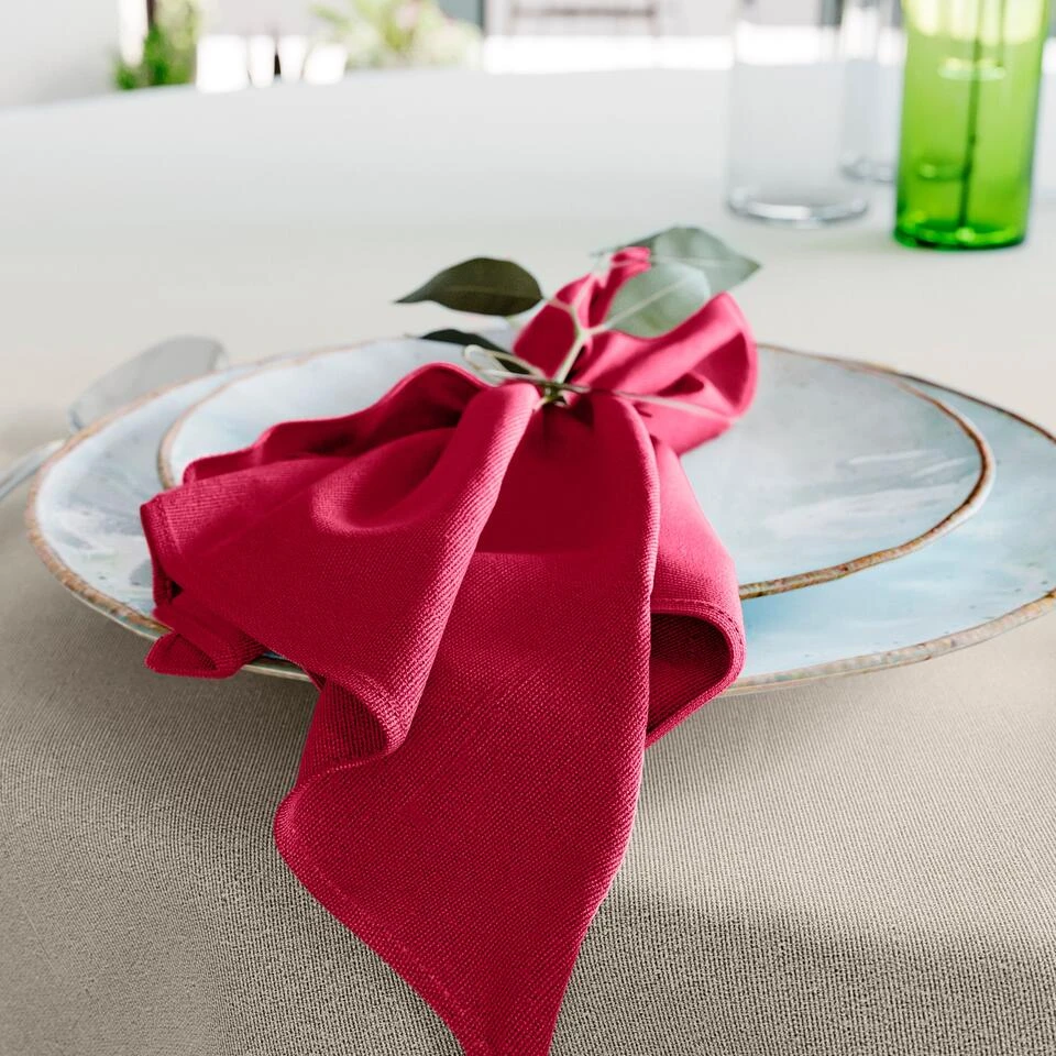 Mistral Home - Set Van 4 Servetten - 43x43 Cm - Rood - Afbeelding 2