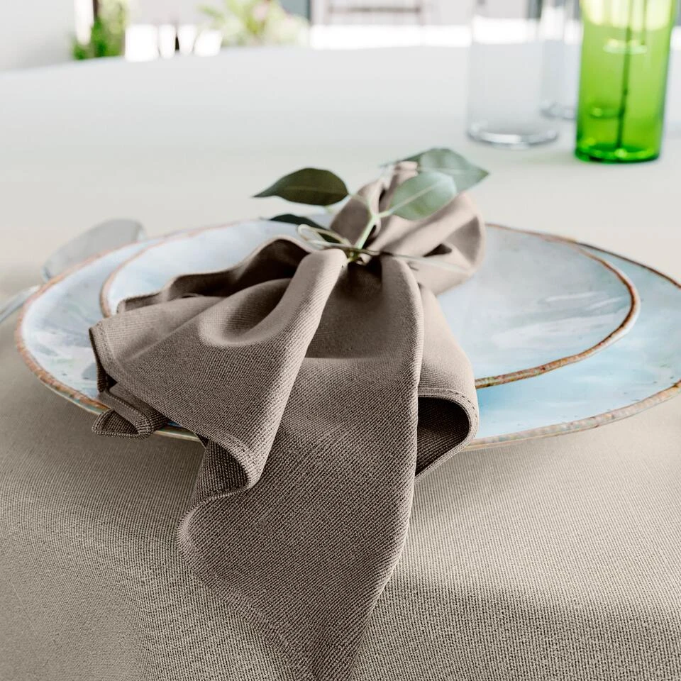 Mistral Home - Set Van 4 Servetten - 43x43 Cm - Bruin - Afbeelding 2