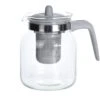 Merkloos Theepot - Met Filter - Grijs - Glas - 1500 Ml