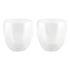 Merkloos Bellatio Design Theeglazen - 2 Stuks - Glas - Dubbelwandig - 200 Ml