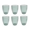 OTIX Waterglazen 6 Stuks Plastic Blauw Ribbel