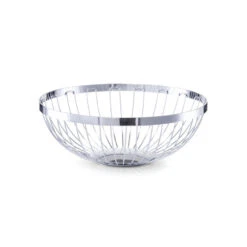 Zeller Fruitschaal - Metaal - Zilverkleurig - Rond - 26 Cm