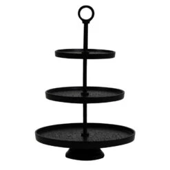 Etagère Lutek - Zwart - 3 Laags