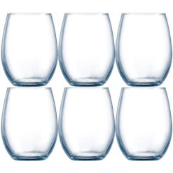 6x Stuks Luxe Transparante Drinkglazen 360 Ml Van Glas