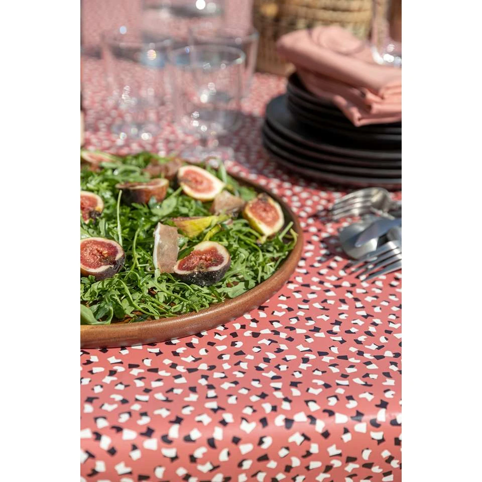 Mistral Home Tafelzeil-140x240 Cm-Tafellaken PEVA-Afwasbaar-Bolletjes Terracotta - Afbeelding 2