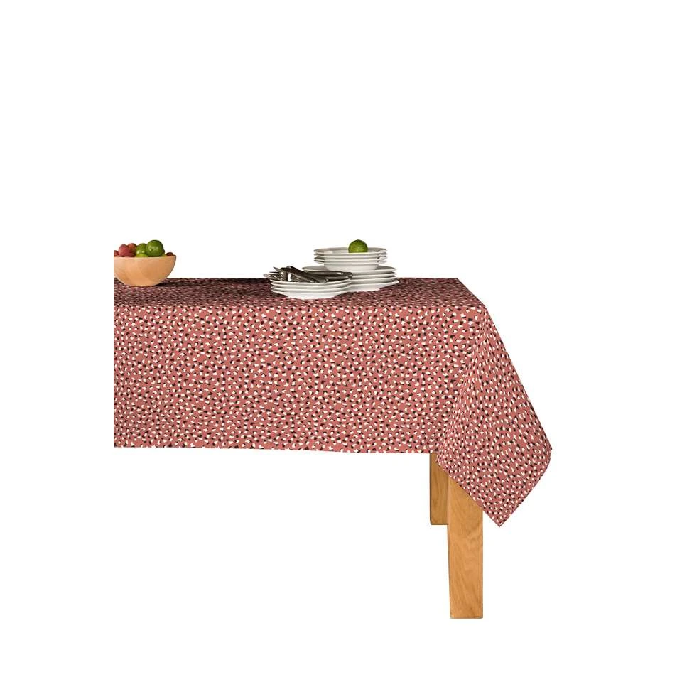 Mistral Home Tafelzeil-140x240 Cm-Tafellaken PEVA-Afwasbaar-Bolletjes Terracotta - Afbeelding 3