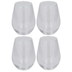 Merkloos Drinkglazen - 4 Stuks - Glas - 350 Ml
