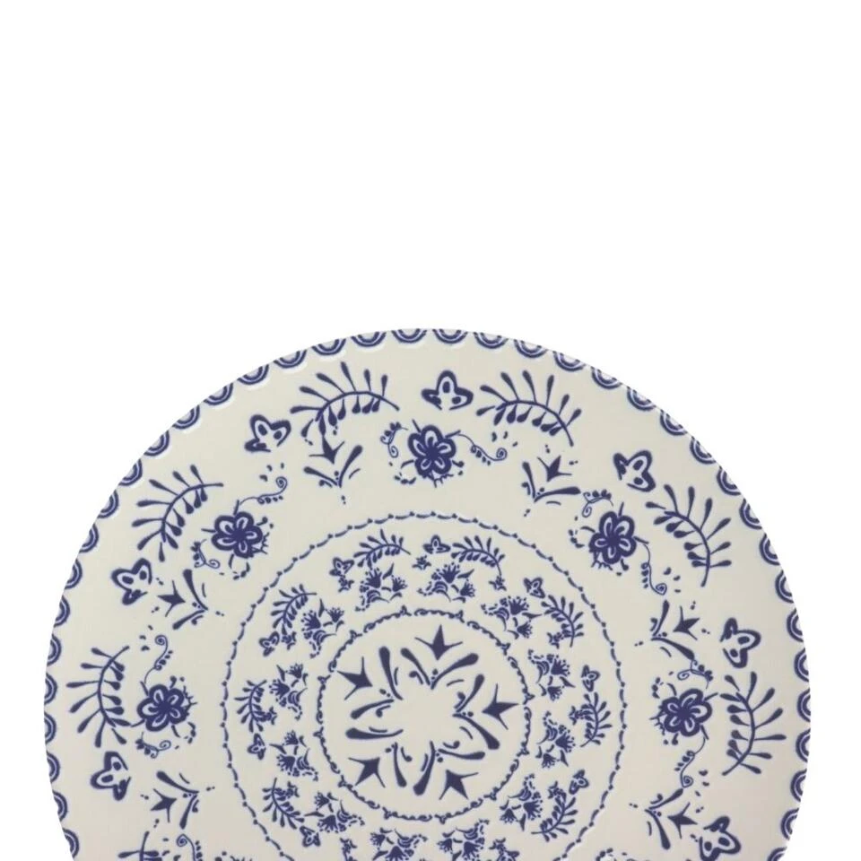 Orange85 Dinerborden 26 Cm Blauwe Details Set Van 4 Porselein Bordenset - Afbeelding 3