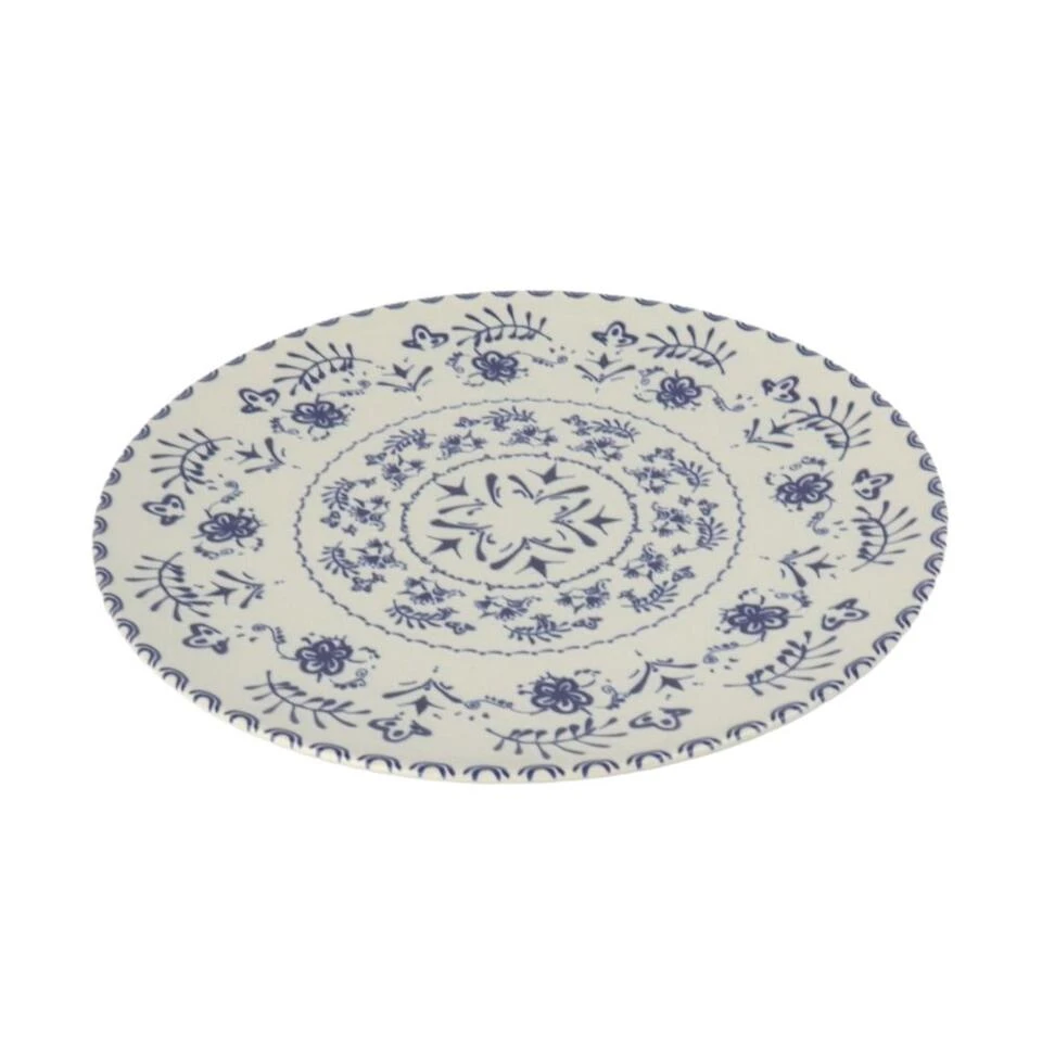 Orange85 Dinerborden 26 Cm Blauwe Details Set Van 4 Porselein Bordenset - Afbeelding 4