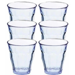 Duralex Drinkglazen - 6 Stuks - Blauw - 310 Cm - Glas