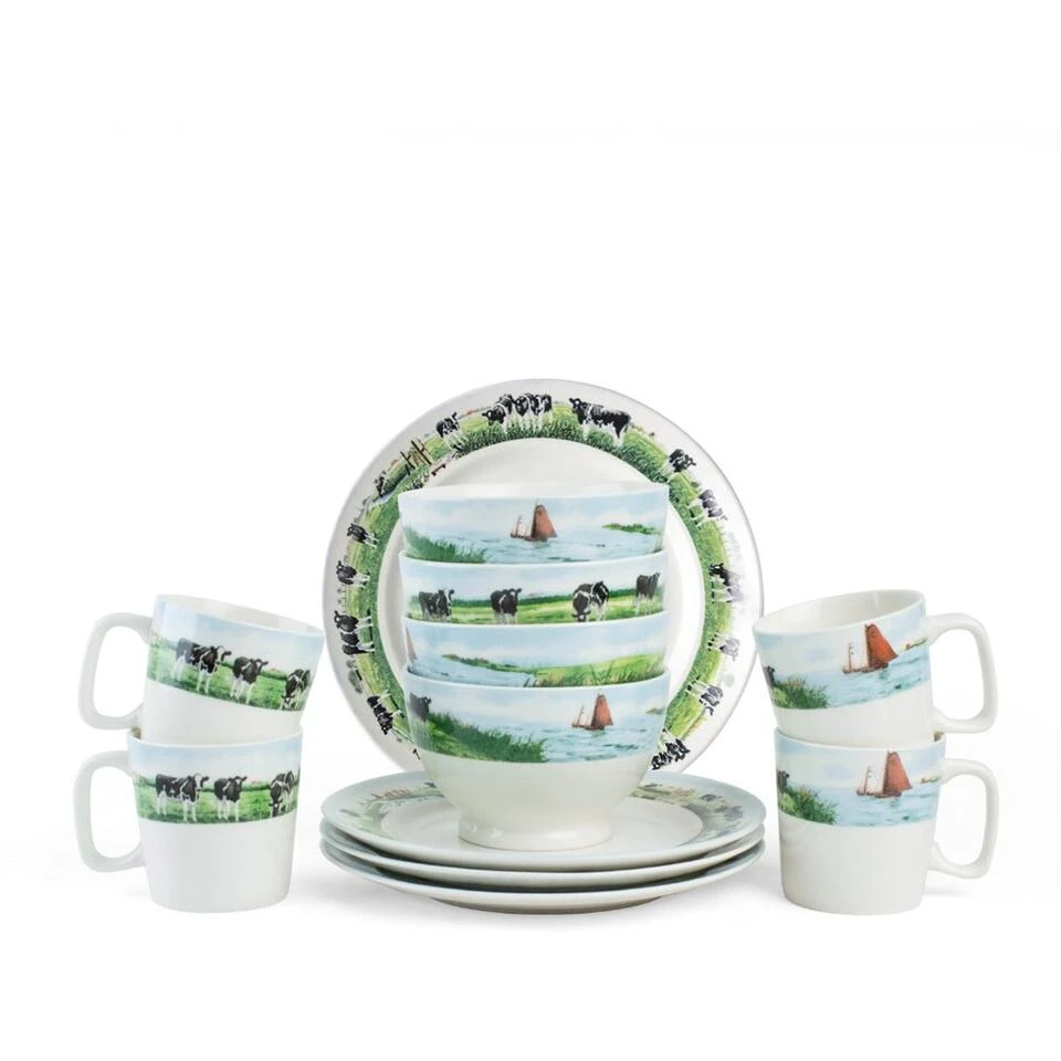 Wiebe Van Der Zee Set 12 Delig Servies 4 Persoons Beste Stuurlui - Afbeelding 2