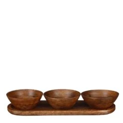 Mica Decorations Tomar Schaaltjes En Dienblad - Donkerbruin