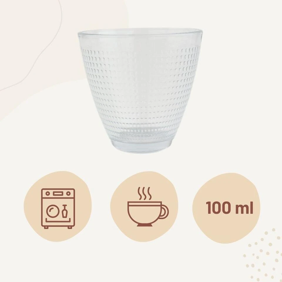 Orange85 Drinkglazen Waterglazen 6 Stuks Transparant 220ml - Afbeelding 3