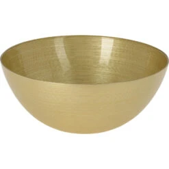 Merkloos Schaal/fruitschaal - Glas - Goud - D28 X H11,5 Cm
