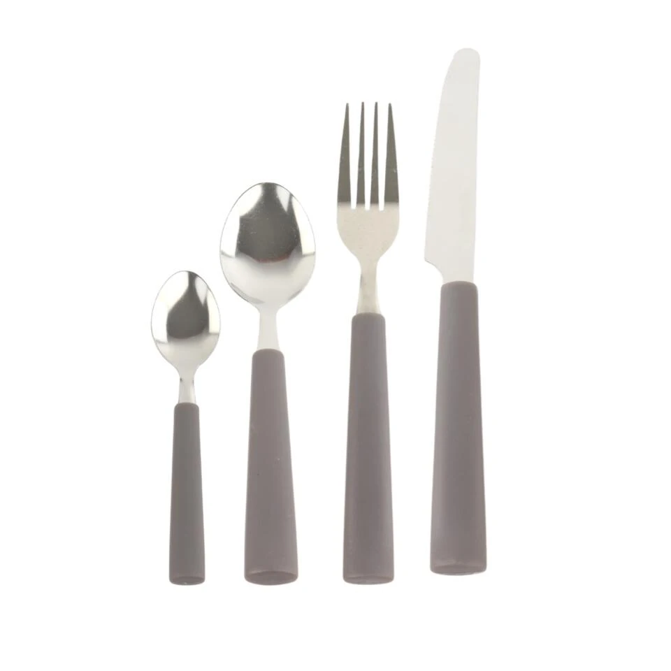 Orange85 Bestekset Met Handvat Antraciet Set Van 16 Bestek