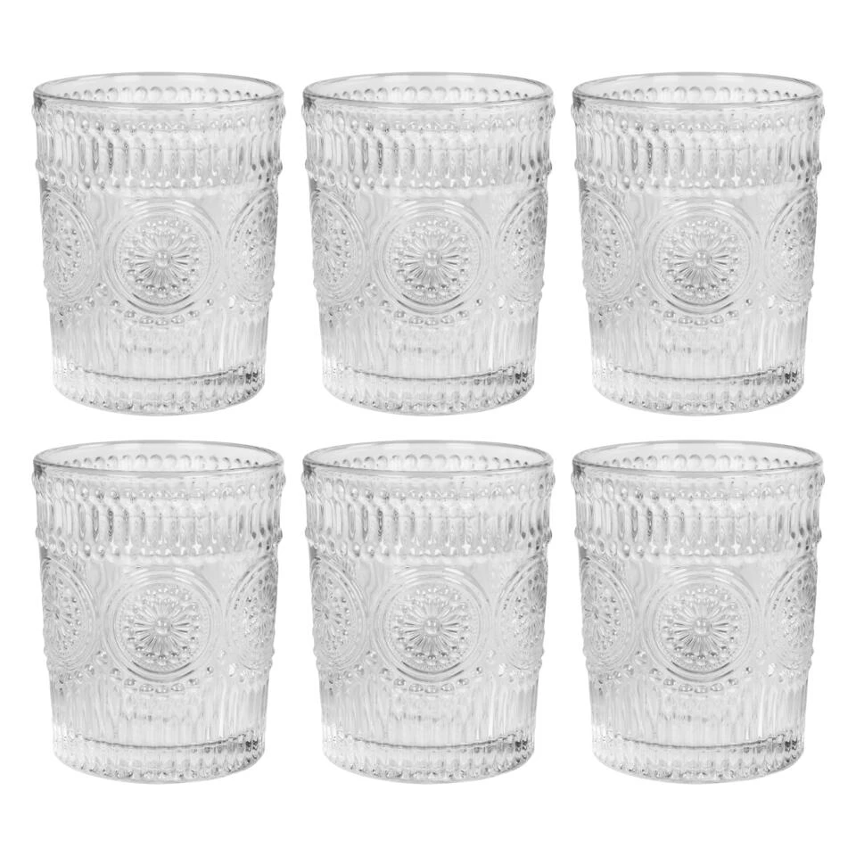 Krumble Waterglas Vintage - 260 Ml - Set Van 6