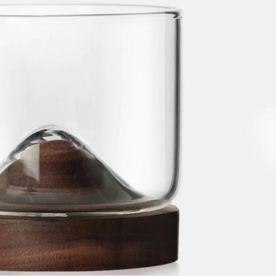 Aretica Whiskey Glas Met Houten Onderzetter - Bruin - Afbeelding 3