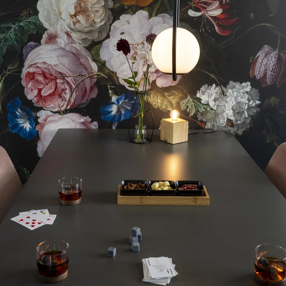 Aretica Whiskey Glas Met Houten Onderzetter - Bruin - Set Van 2 - Afbeelding 2