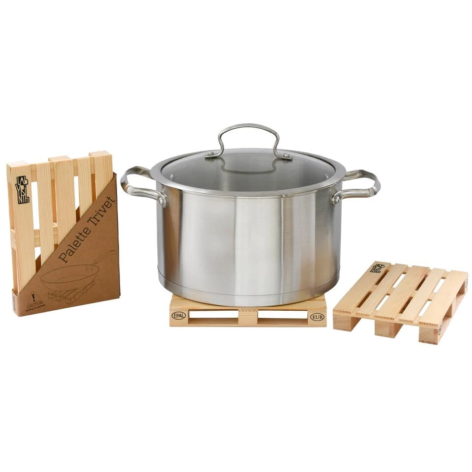 Labyrinth Palette Trivet - Set Van 2 Houten Onderzetters Voor Pannen (19x12,8) - Afbeelding 4