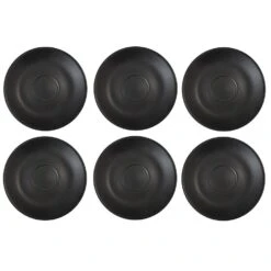 Barista Innovations Nero - Schotel Voor Espressokopje - Set Van 6 - Mat Zwart