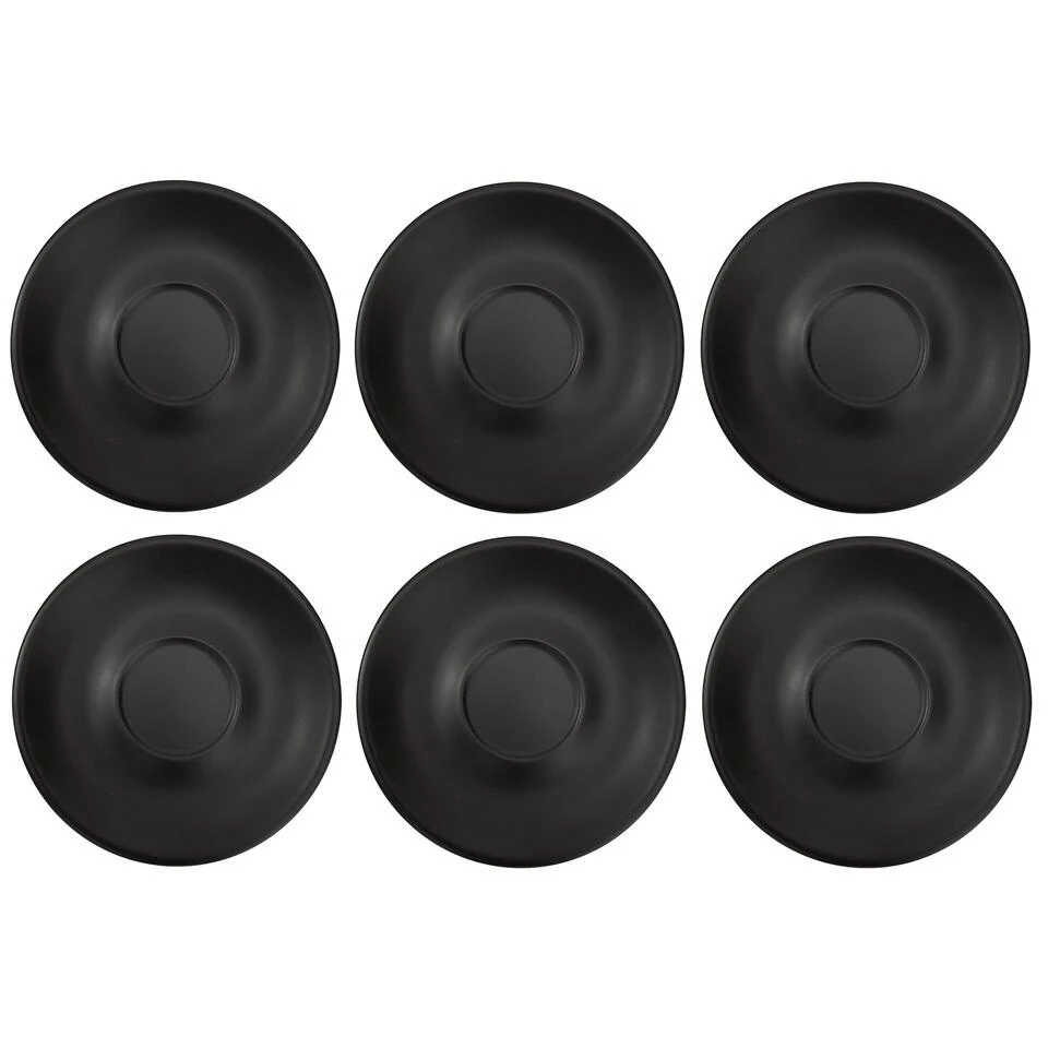 Barista Innovations Nero - Schotel Koffiekop Regular - Set Van 6 - Mat Zwart