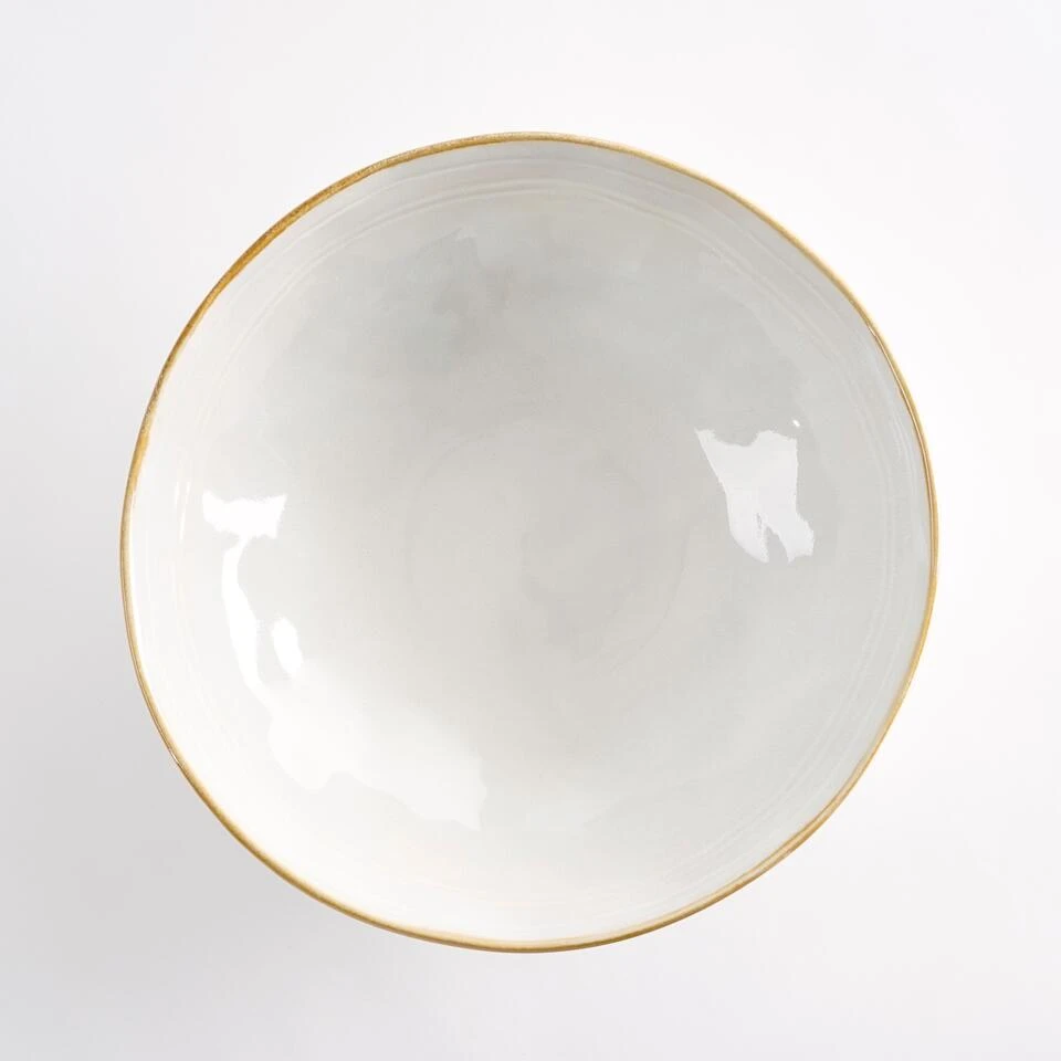 Mica Decorations Tabo Schaal - H7,5 X Ø23,5 Cm - Wit - Afbeelding 3