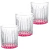Vivalto - Drinkglazen Exotic Collection Set 6x Op Roze Base 330 Ml