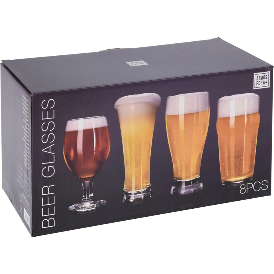 Atmos Fera Speciaal Bierglazen Set - 8x Stuks - 4 Verschillende Soorten - Afbeelding 4