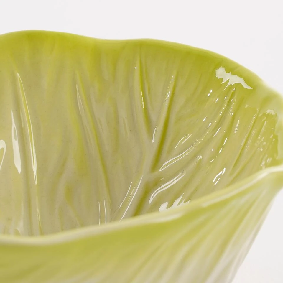 Mica Decorations Schaal Sla - L12 X B12 Cm - Keramiek - Lichtgroen - Afbeelding 2