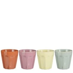 Mica Decorations Rico Beker - Set Van 4 - 330 Ml - Meerkleurig