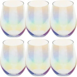 Secret De Gourmet Tumbler Glazen - 6 Stuks - Parelmoer Fantasy - 540 Ml