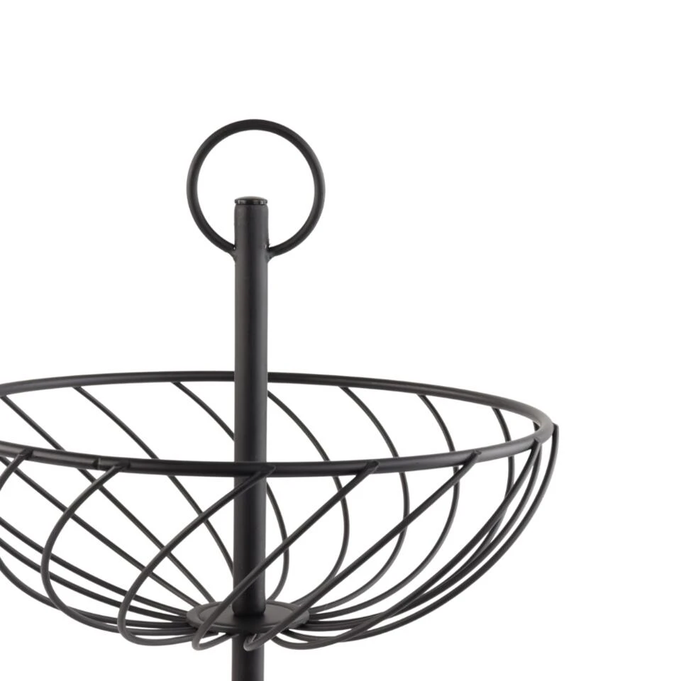 Orange85 Fruitschaal Zwart Etagere Fruitmand 2 Lagen - Afbeelding 4