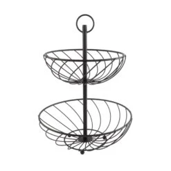 Orange85 Fruitschaal Zwart Etagere Fruitmand 2 Lagen