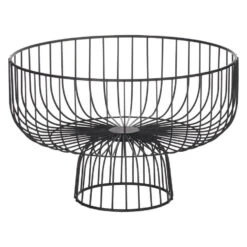 5five Fruitschaal-fruitmand - Op Voet - Rond - Metaal - 28 Cm