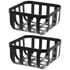 Excellent Houseware Fruitmand - Metaal - Zwart - 20 X 20 Cm