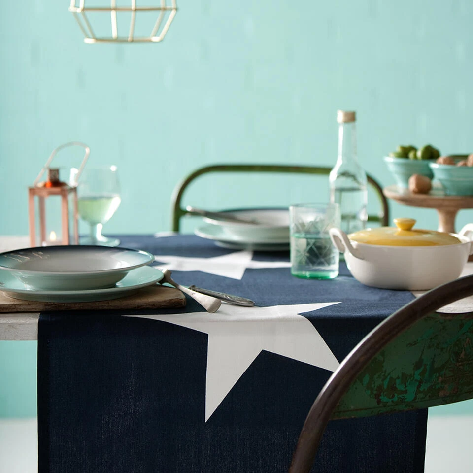DDDDD Tafelloper Étoile 50 X 150 Cm Blue Per 2 Stuks - Afbeelding 2
