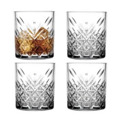 Pasabahce Whisky Tumbler Glazen - 4x - Timeless Serie - Transparant - 340 Ml