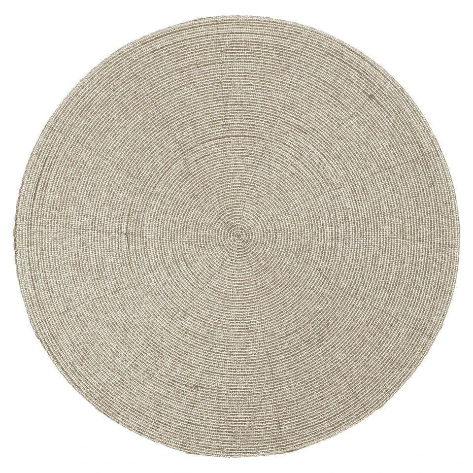 Secret De Gourmet Placemat - Kralen Goud - Rond - 35 Cm