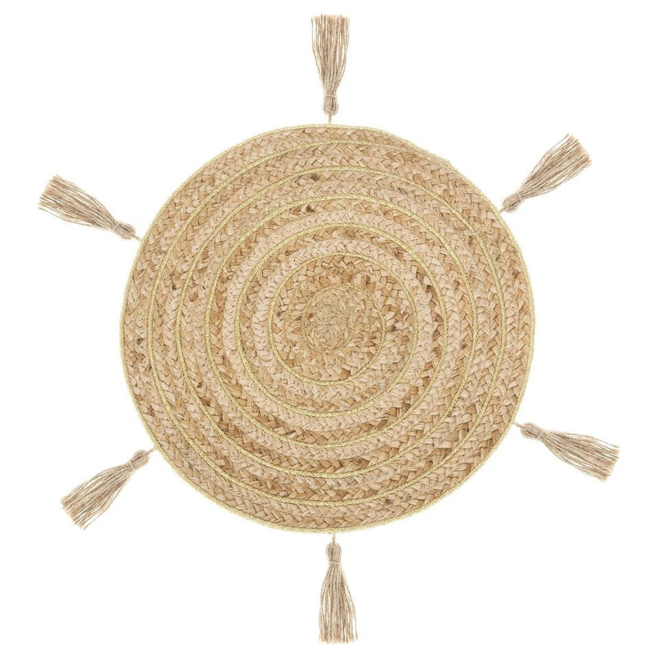 Atmosphera Placemat - Raffia Naturel - Rond - 38 Cm