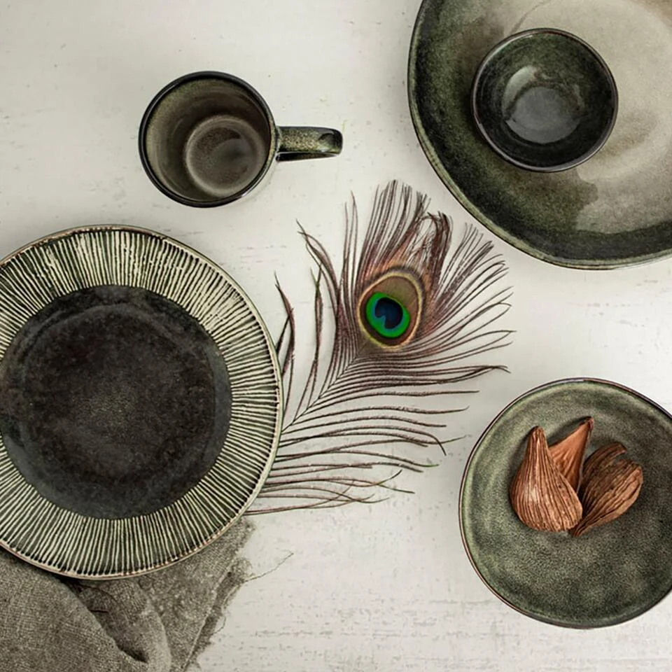 Dutch Rose Schaal 23 Cm Groen - Afbeelding 3