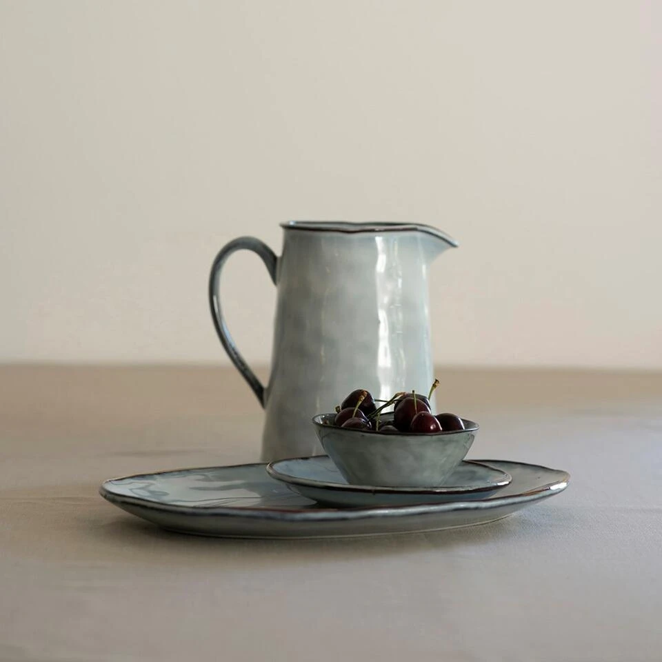 Dutch Rose Ovale Schaal 34x23 Cm Blauw - Afbeelding 4