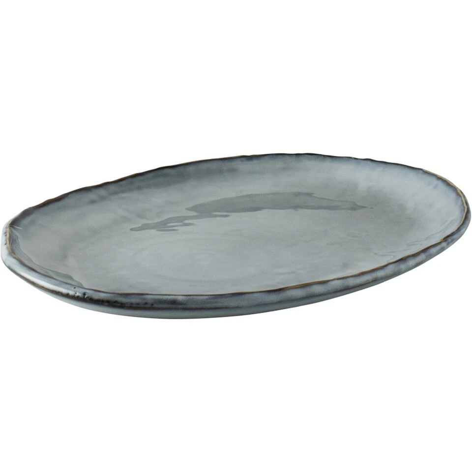 Dutch Rose Ovale Schaal 40x28 Cm Blauw - Afbeelding 2