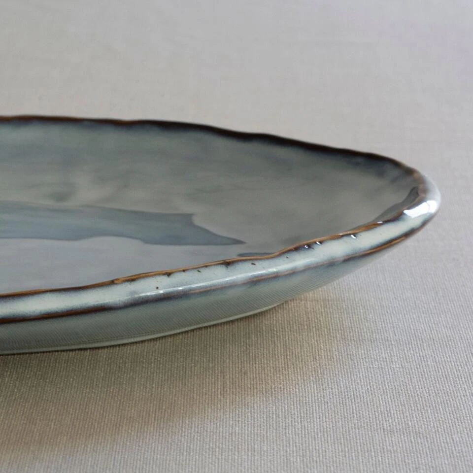 Dutch Rose Ovale Schaal 40x28 Cm Blauw - Afbeelding 3